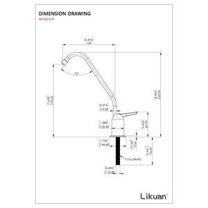 Likuan 303 Series Chrome Plated Air Gap Faucet
