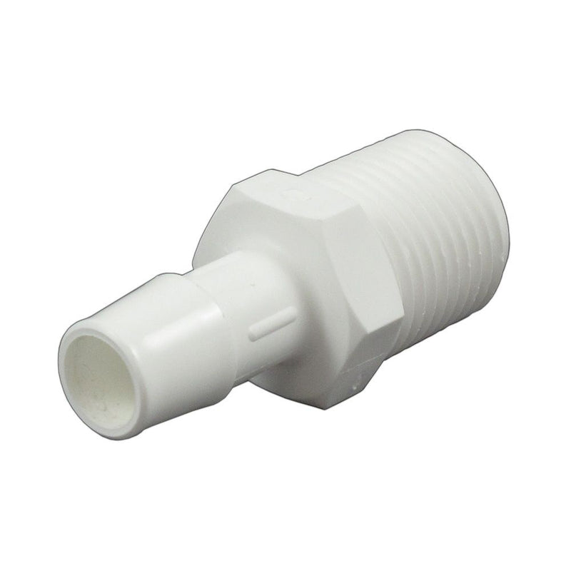 Male Barb Connector Polypropylene - 1/2 ID Barb x 1/2 MNPT