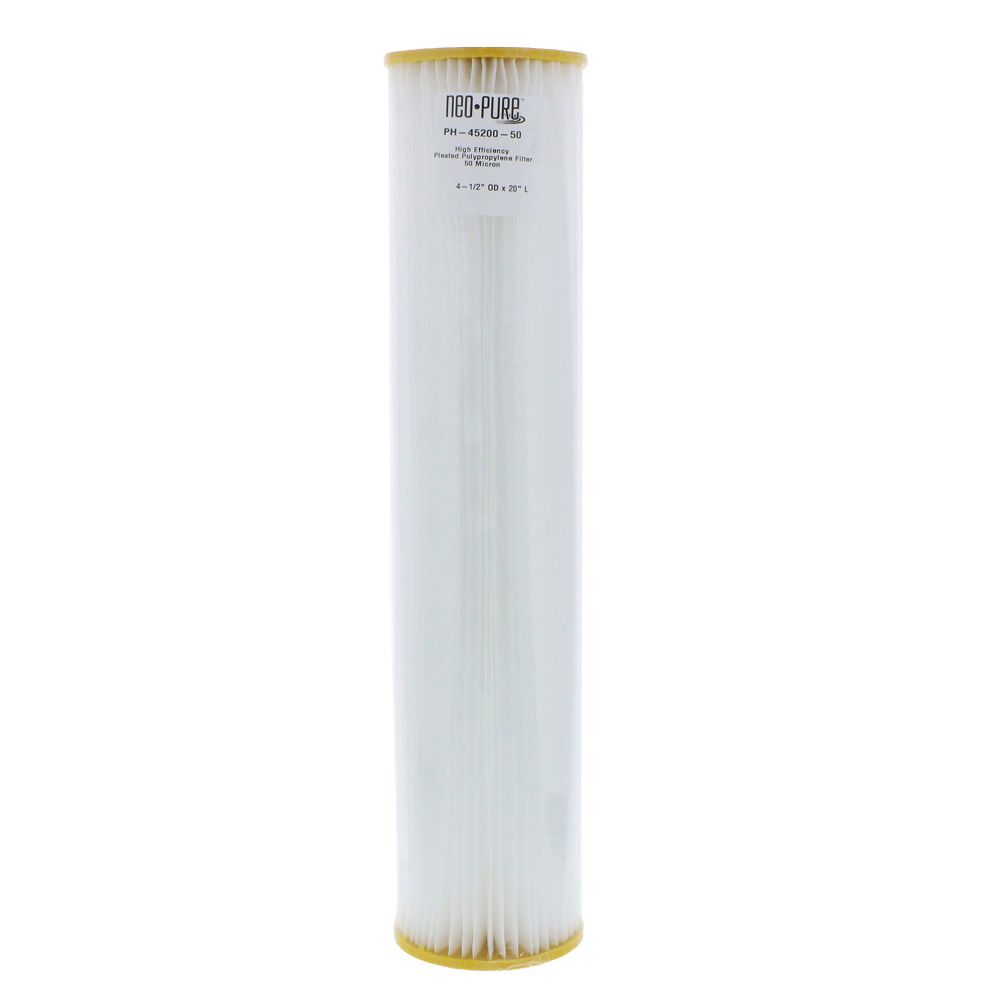 Neo-Pure PH-45200-50 20" BB High Efficiency Pleated Filter 50 micron