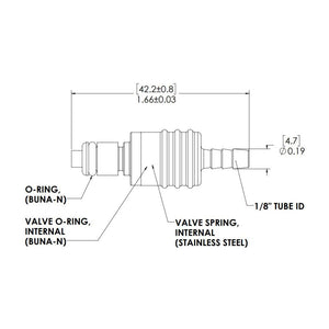 LinkTech 20AC Inline Plug, Valved, 1/8HB