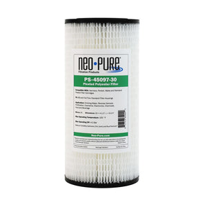 Neo-Pure PS-45097-30 9-3/4" BB High Efficiency Pleated Filter 30 micron
