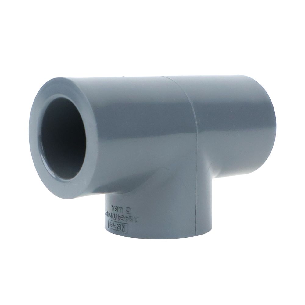 Schedule 80 PVC Tee 1/2" Socket x Socket x FPT