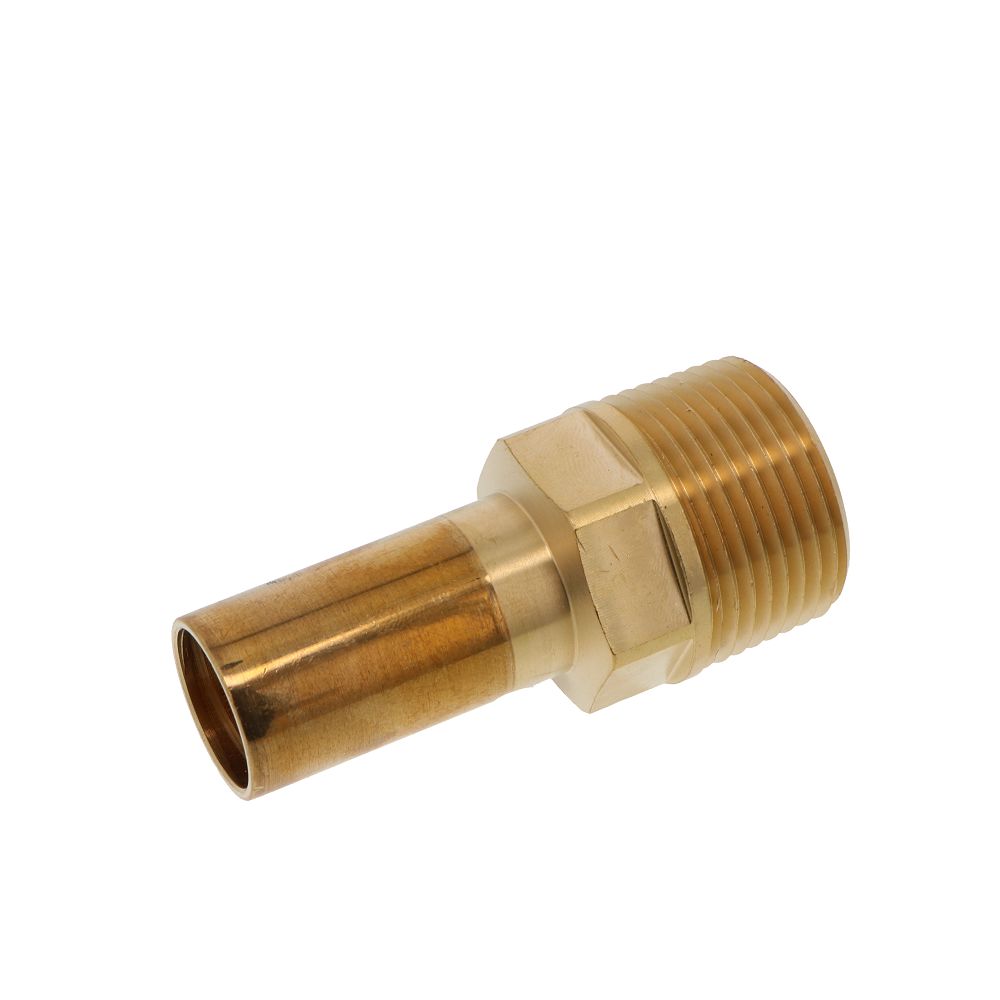 John Guest Brass Male Stem Adapter NPT - 22mm x 1 NPT