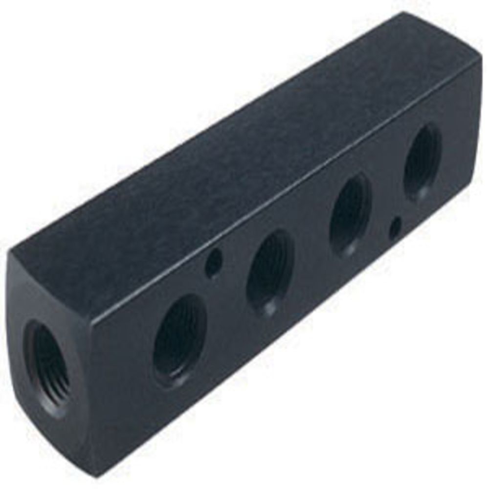 4M4 - 4 Port Anodized Aluminum Manifold 1/4 NPT