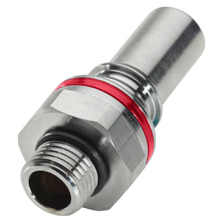 LQ6D46006RED Valved Straight Thread Liquid Cooling Coupling Insert 3/8 SAE Warm Red