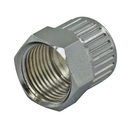 1/4" PTF Ferruleless Chrome Plated Nut for Polytube [Colder 100800]