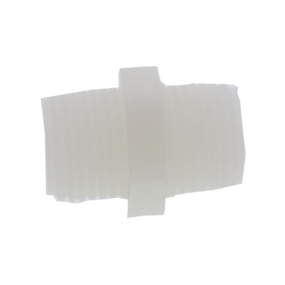 Nipple Hex - 1/2" MPT Natural Nylon