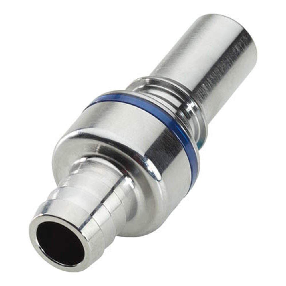 LQ6D22008BLU Valved In-Line Liquid Cooling Coupling Insert 1/2 ID Barb Cool Blue