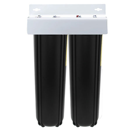 20" Big Flow Twin Series Plumbed Filter Housing DIY 1.5" FPT