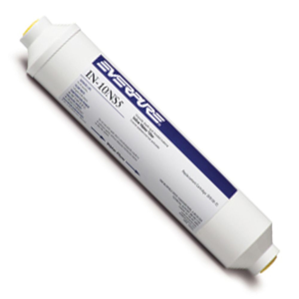 Everpure IN-10NS5 InLine 5 micron Carbon Block 2 x 10,  ¼ FPT [GS-10CB-5-B]