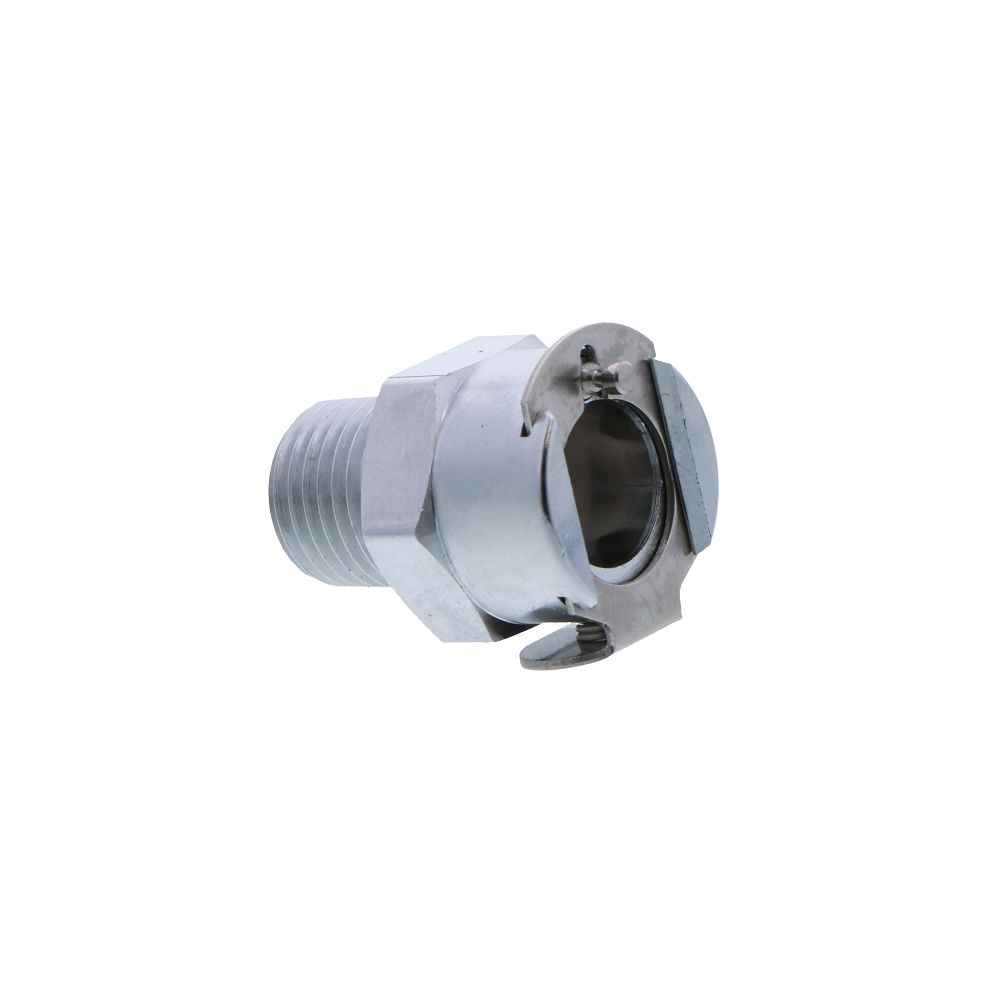 LCD10004V Valved Male Thread Coupling Body 1/4 NPT FKM [Viton] O-ring