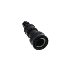 BACD17006MBLK Valved Hose Barb Coupling Body Molded Black 3/8 ID Barb