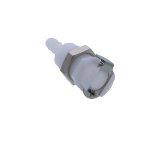 PLCD16004 Valved Panel Mount Hose Barb Coupling Body 1/4 ID Barb