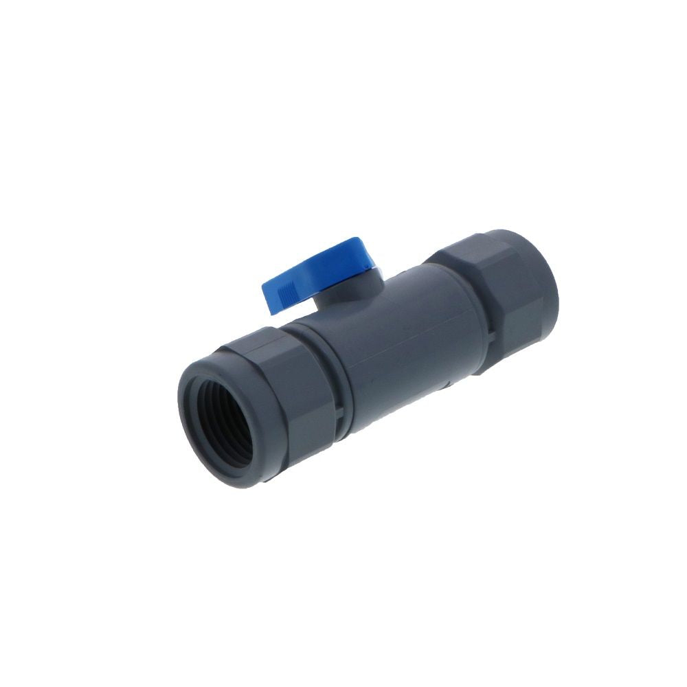 Inline Ball Valve PVC - 1/2 Female NPT x 1/2 Female NPT