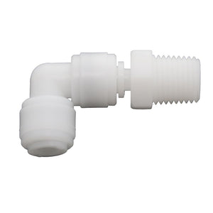 NeoFit - Acetal Natural White Swivel Elbow 8mm [5/16"] tube x 1/8" NPTF