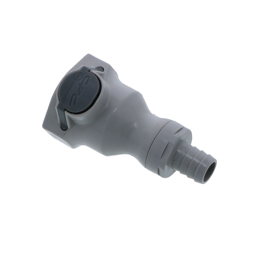 UDC Valved In-Line Hose Barb Coupling Body - 1/2 ID Barb Silicone O-Ring