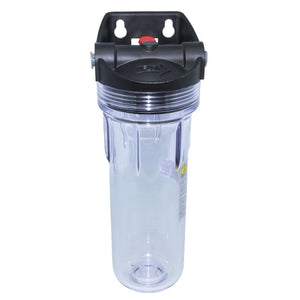 Pentek 158794 10" 3G Slim Line Filter Housing Black/Clear IB w/ PR - 1/2" QC