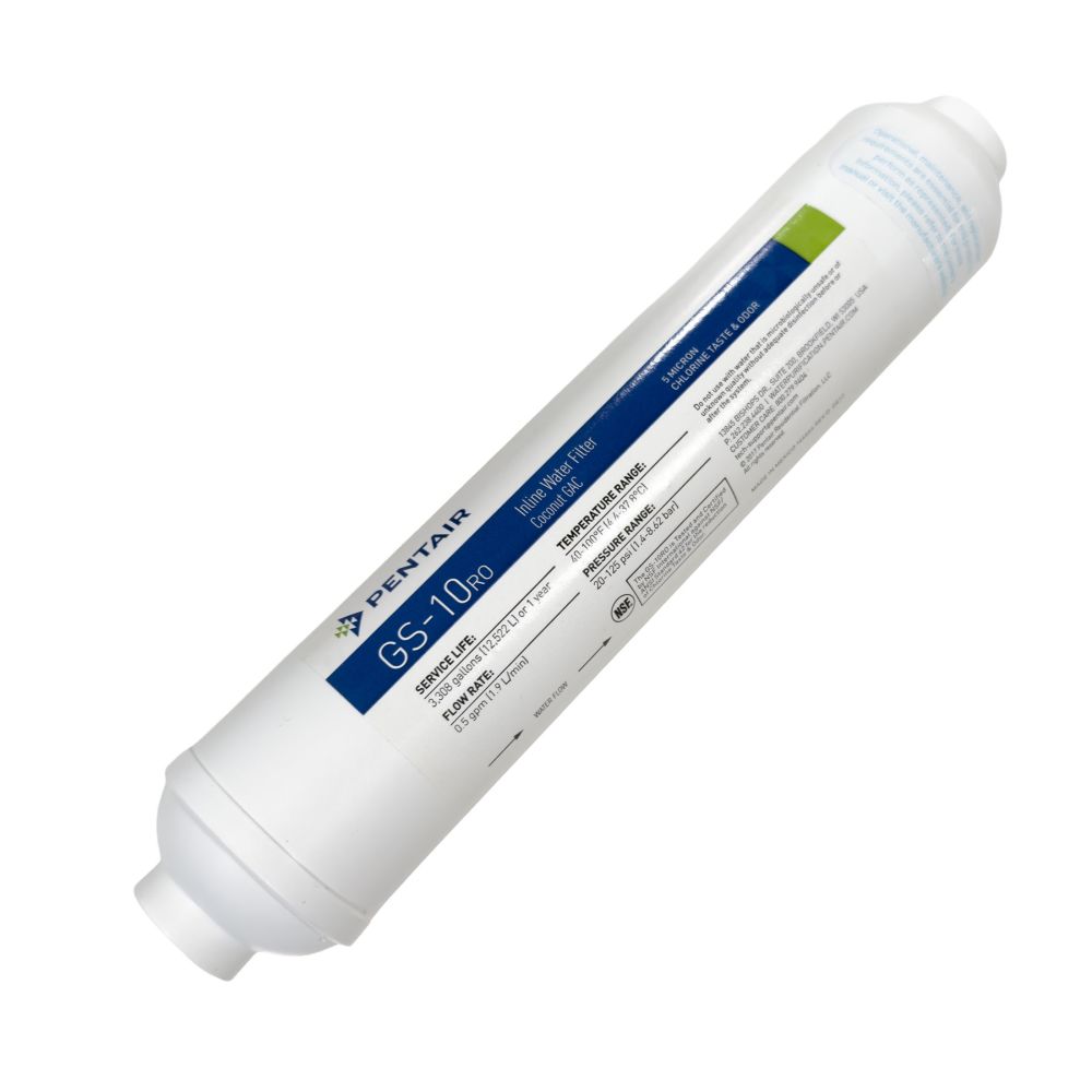 GS-10RO-B-1/4'' FPT 2'' x 10'' Inline Coconut Carbon Filter