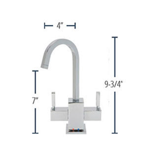 Mountain Plumbing MT1501-NL Contemporary Hot & Cold Water Dispenser w/ Square Base & Handle