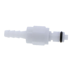 PMCD2203V Valved In-Line Hose Barb Coupling Insert 3/16" ID Barb FKM [Viton] O-rings