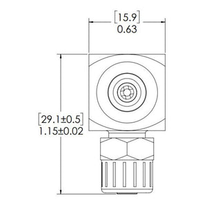 LinkTech 20CB Series Elbow Male, Valved, 1/4" PTF, Chrome Brass, Buna N