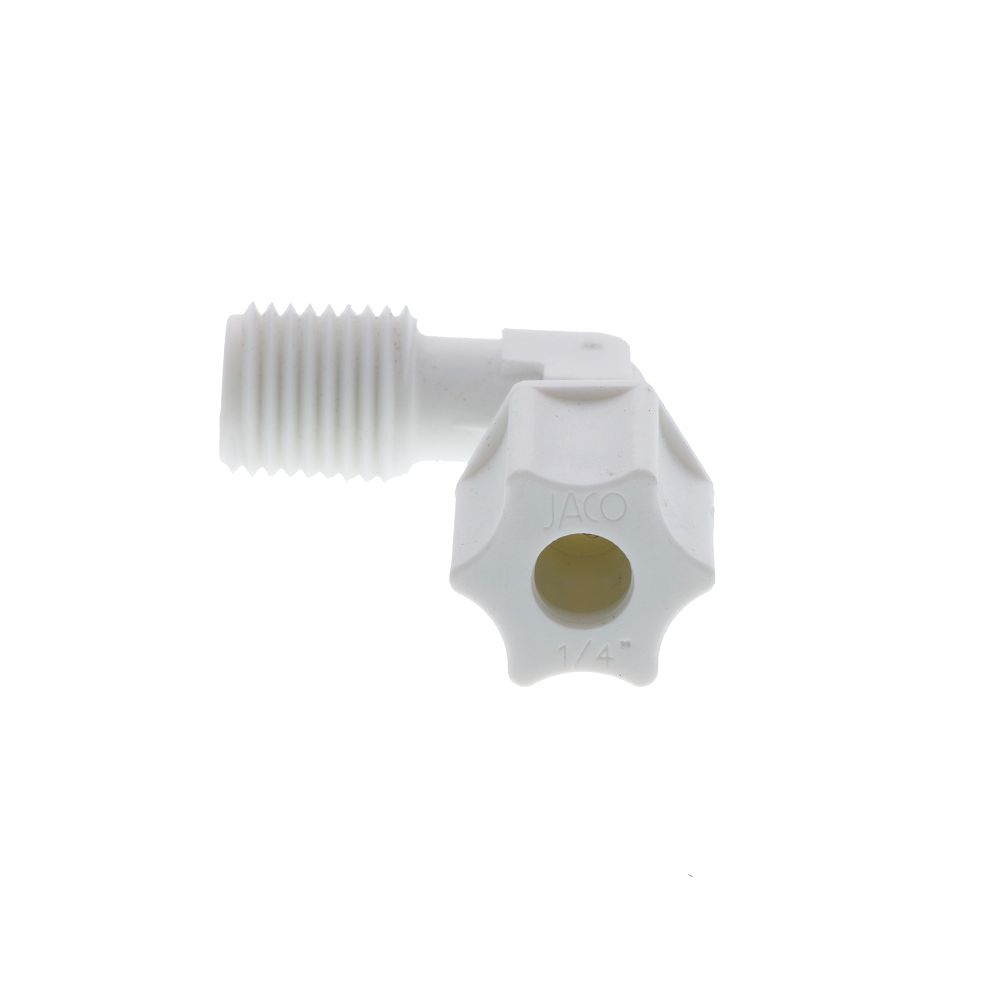 JACO 40-4-4-P-PG Polypropylene Male Elbow 1/4 OD Tube x 1/4 MPT
