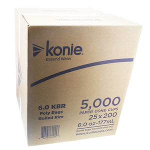 Konie Cone Cups 6oz Rolled Rim