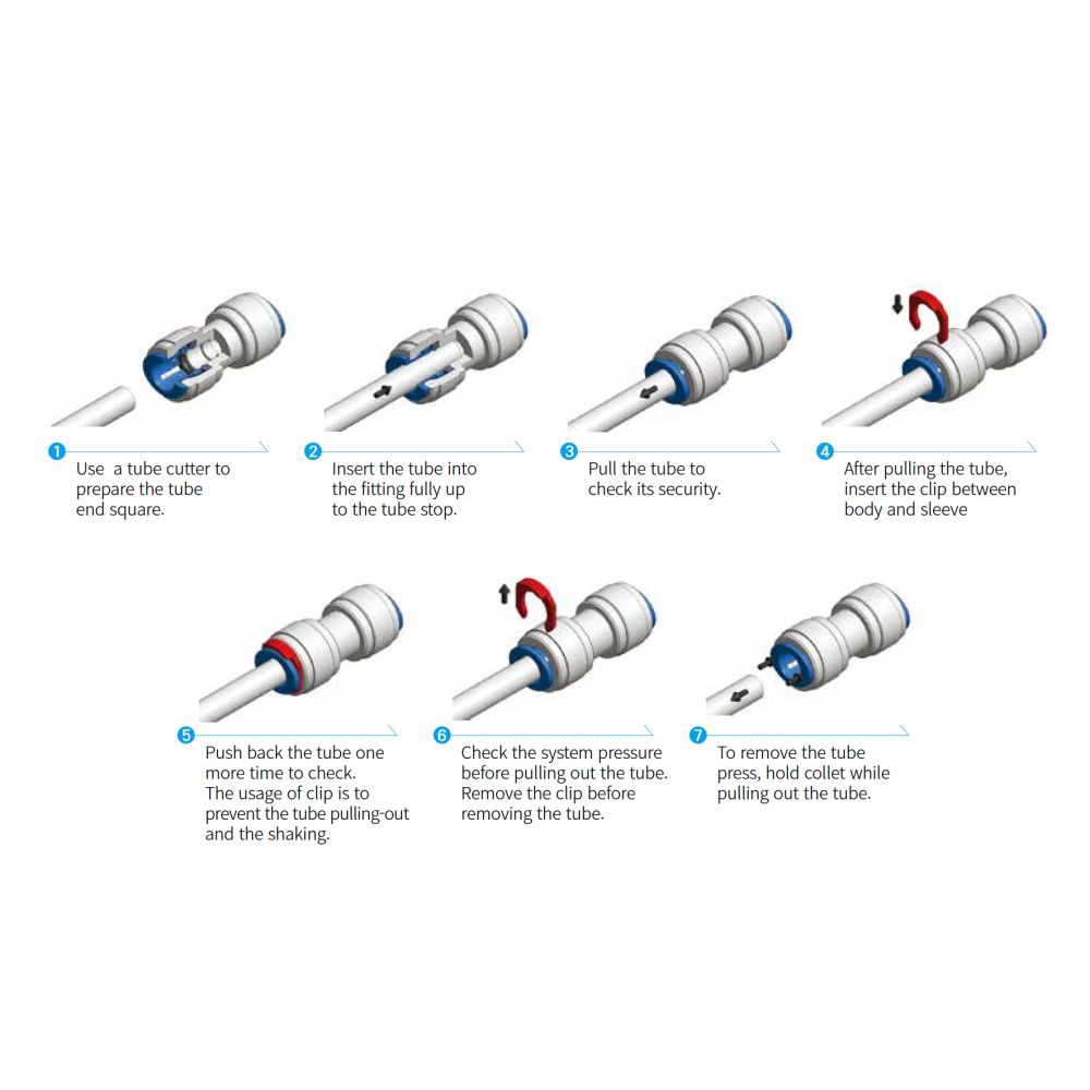 NeoFit - Acetal White Male Plug 8mm [5/16"] Plug