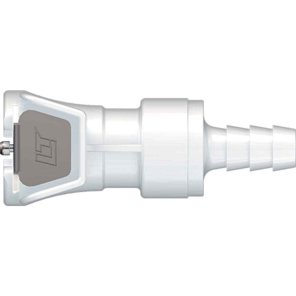 LinkTech 40AC Series Straight Female, Non-valved, 1/4" HB, Natural Acetal