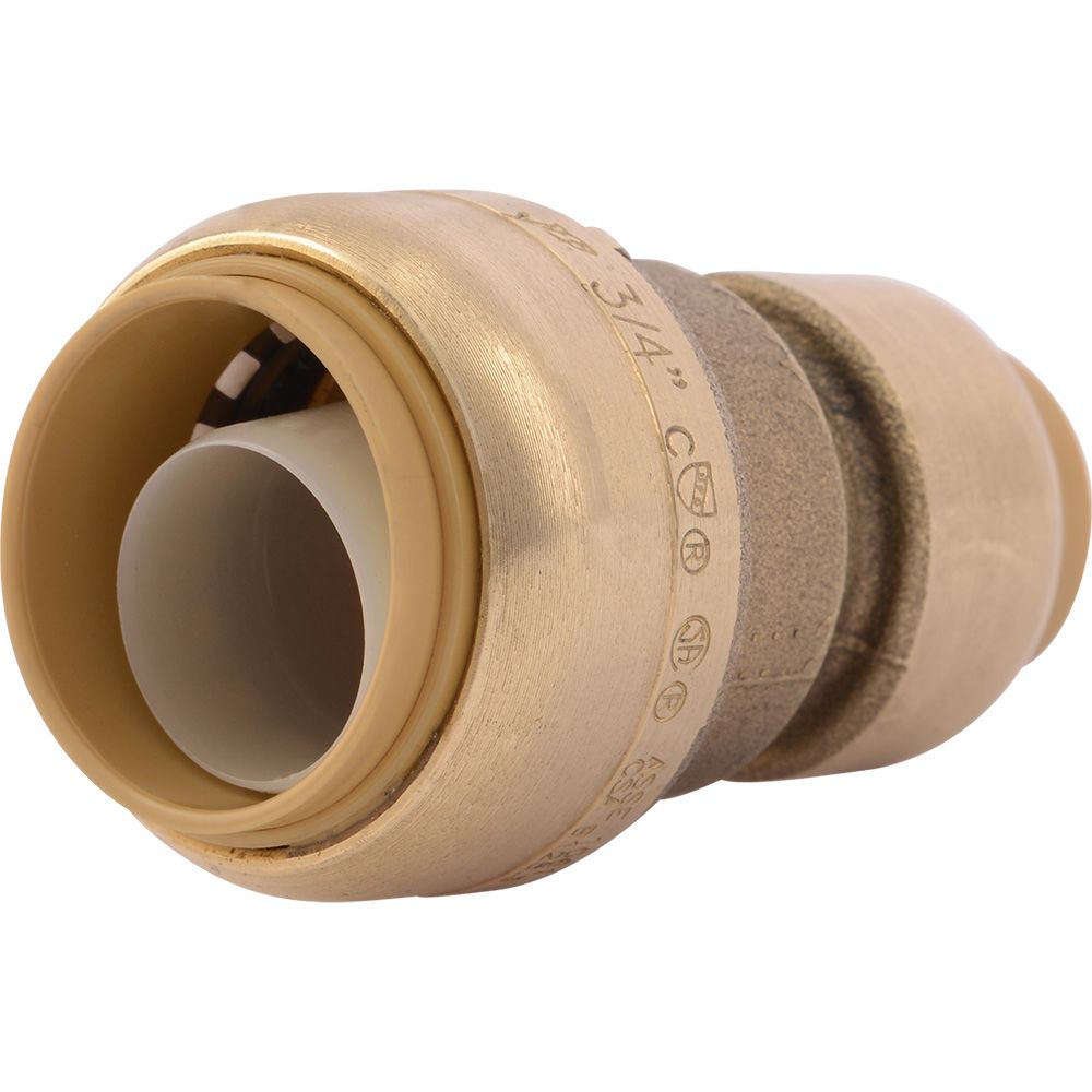 SharkBite® U058LF Lead-Free Brass Push-to-Connect Reducer Coupling - 3/4" x 1/2"