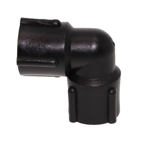 Female Elbow 1/2 FNPT x 1/2 FNPT - Black Polypropylene