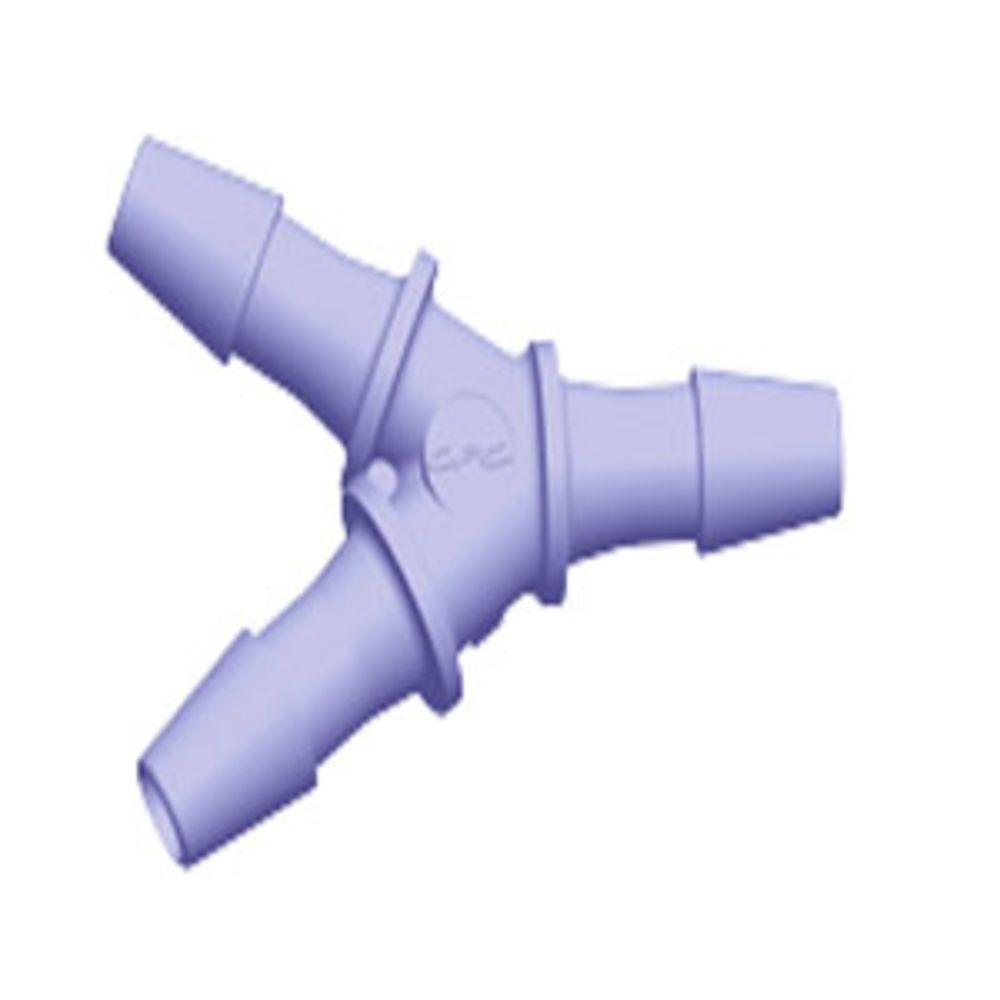 HY491 Y Fitting Purple Tint Polycarbonate 1/8 HB X 1/8 HB X 1/8 HB