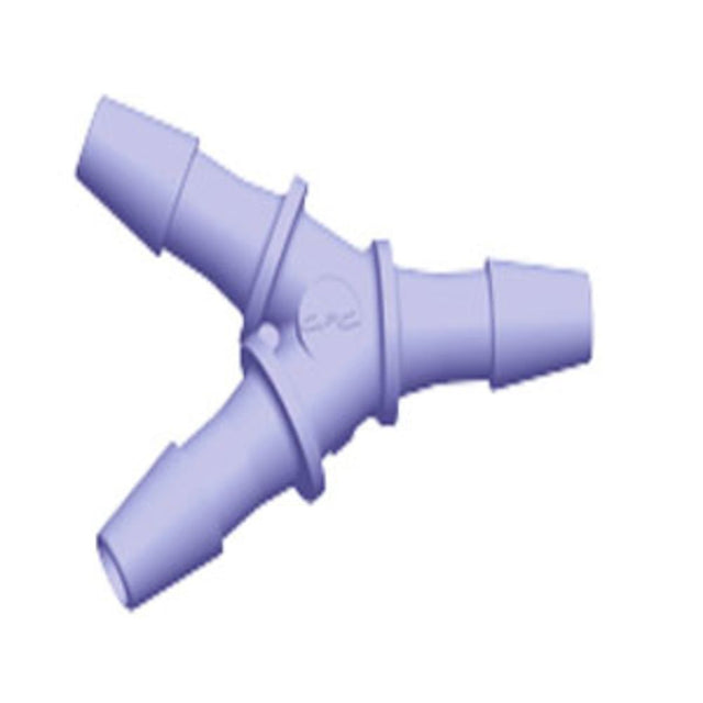 HY491 Y Fitting Purple Tint Polycarbonate 1/8 HB X 1/8 HB X 1/8 HB