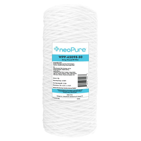 Neo-Pure WPP-45098-50 10" Surfactant Free  BB String Wound Filter 50 Micron