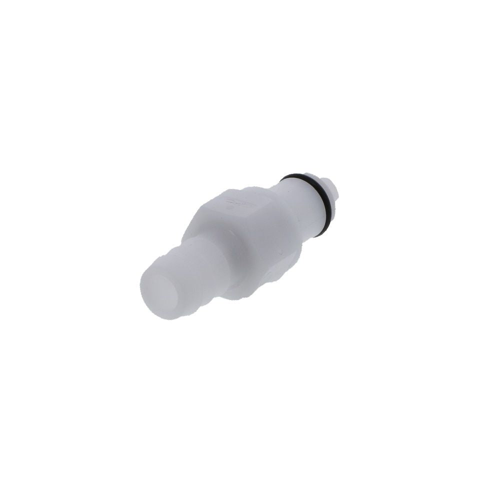 PLCD22006V Valved In-Line Hose Barb Coupling Insert 3/8 ID Barb Viton O-ring