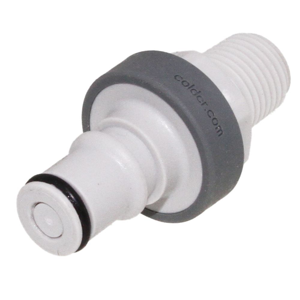 NS4D24004BSPT06 ABS Valved Male Thread Coupling Insert 1/4 BSPT