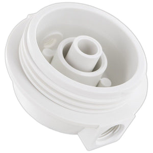 10" Neo-Pure SlimLine Filter Housing Clear Sump/Flat White Cap 1/2" No Pressure Relief