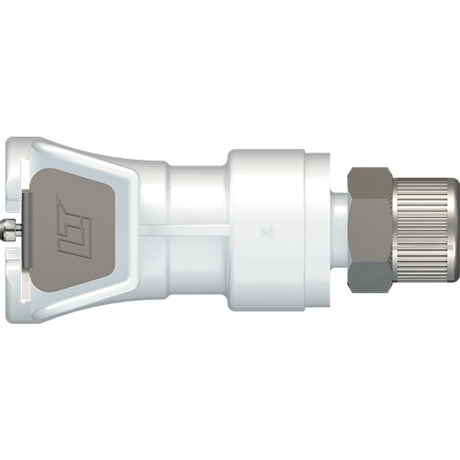 LinkTech 40AC Series Straight Female, Valved, 1/4" PTF, Natural Acetal, Buna N