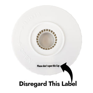 4-1/2" x 10" Refillable Empty Cartridge Clear Body, White Cap