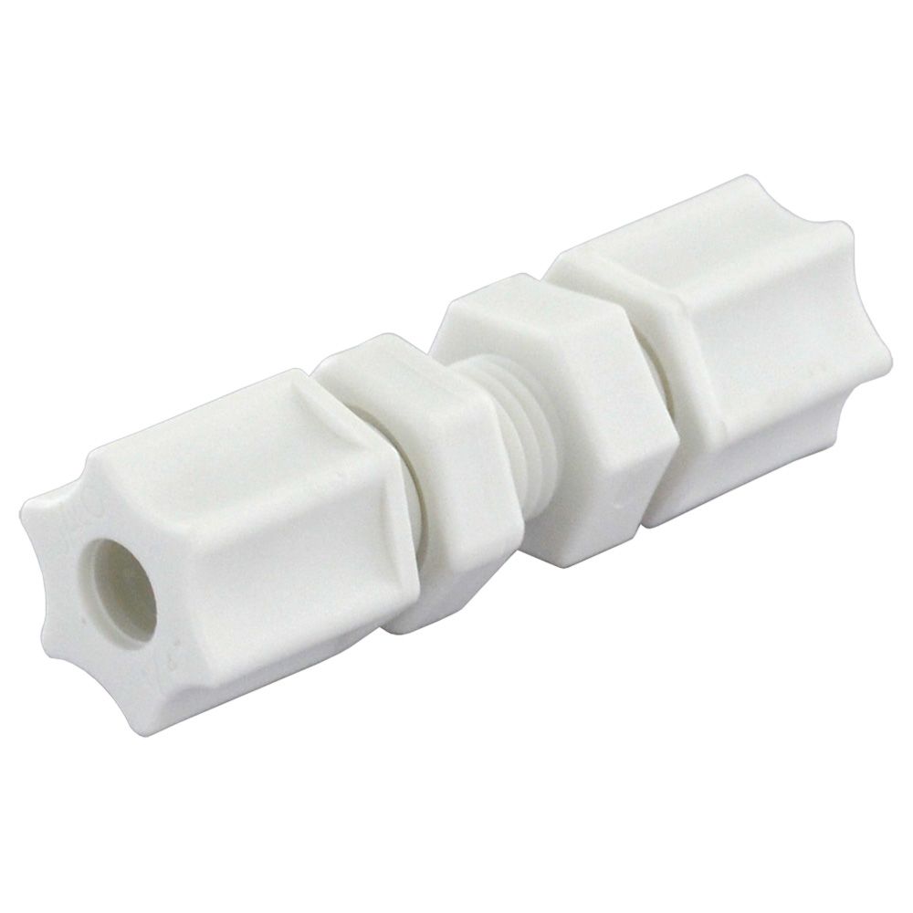 JACO 20-6-P-PG Polypropylene Bulkhead Union 3/8 OD Tube x 3/8 OD Tube