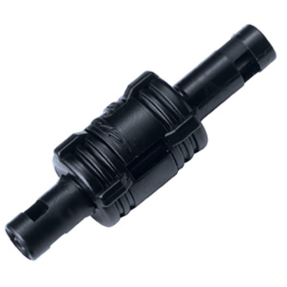 SMCD01MBLK Valved Inline Hose Barb Black Coupling Set 1/16 ID Barb Black