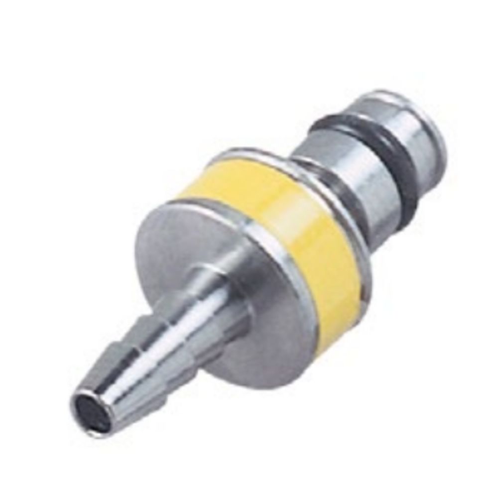 Colder MC2204K2 1/4 Hose Barb Non-Valved In-Line Chrome-plated Brass Coupling Insert - Yellow