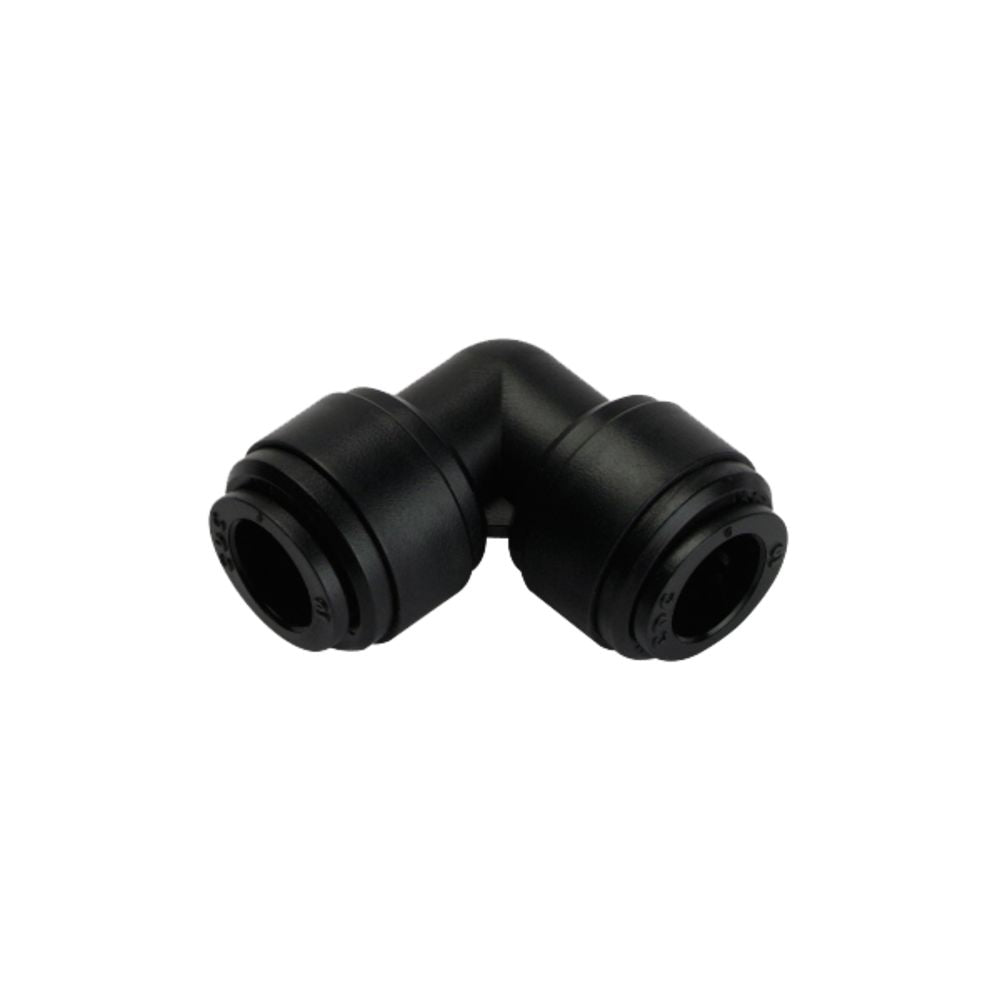 NeoFit - Acetal Black Union Elbow 8mm [5/16"] tube x 1/4" tube