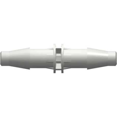 LinkTech Straight Through Tube Fitting with Classic Series Barbs, 3/16" [4.8 mm] ID Tubing, White Nylon
