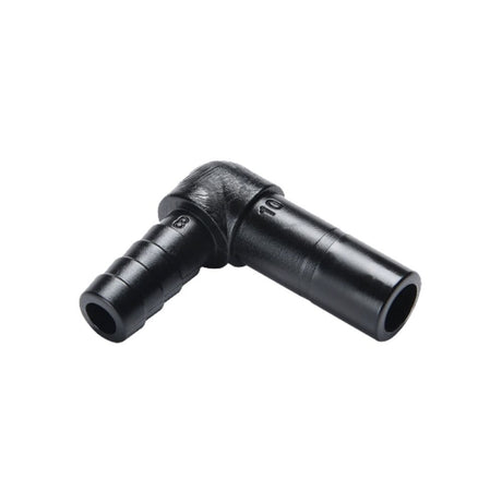 NeoFit - Acetal Black Stem Barb Elbow Connector 10mm stem x 6mm barb
