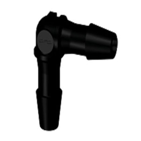 HE331 Elbow Fitting Black Nylon 3/32 HB X 3/32 HB