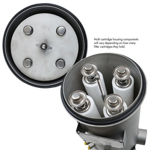Neo-Pure 7 Round 40" Multi-Cartridge Stainless Steel Housing