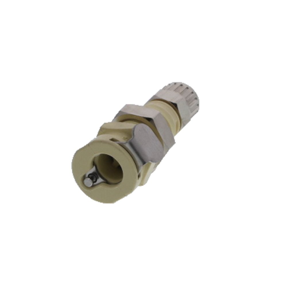 PMCD120412 Valved Panel Mount PTF Coupling Body 1/4 PTF