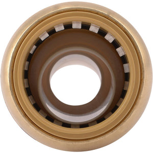 SharkBite® U060LF Lead-Free Brass Push-to-Connect Reducer Coupling - 1" x 3/4"