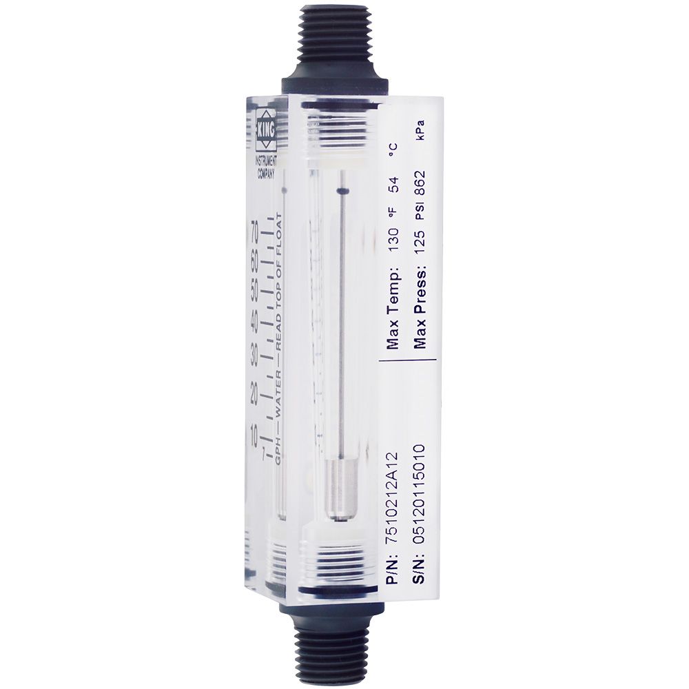 King 7510212A12 Acrylic Tube Flowmeter 75 GPH